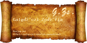 Galgóczi Zsófia névjegykártya